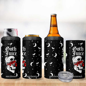 Goth Juice 4 in 1 Can Cooler Tumbler Halloween Skull Lovers Spooky Gifts for Women TB10 Print Your Wear