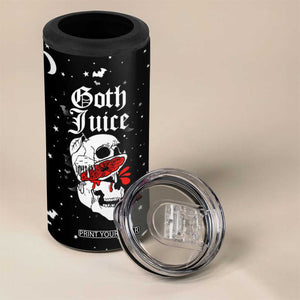 Goth Juice 4 in 1 Can Cooler Tumbler Halloween Skull Lovers Spooky Gifts for Women TB10 Print Your Wear