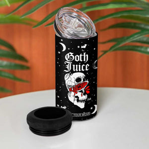 Goth Juice 4 in 1 Can Cooler Tumbler Halloween Skull Lovers Spooky Gifts for Women TB10 Print Your Wear