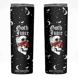 Goth Juice Skinny Tumbler Halloween Skull Lovers Spooky Gifts for Women TB10 Black Print Your Wear