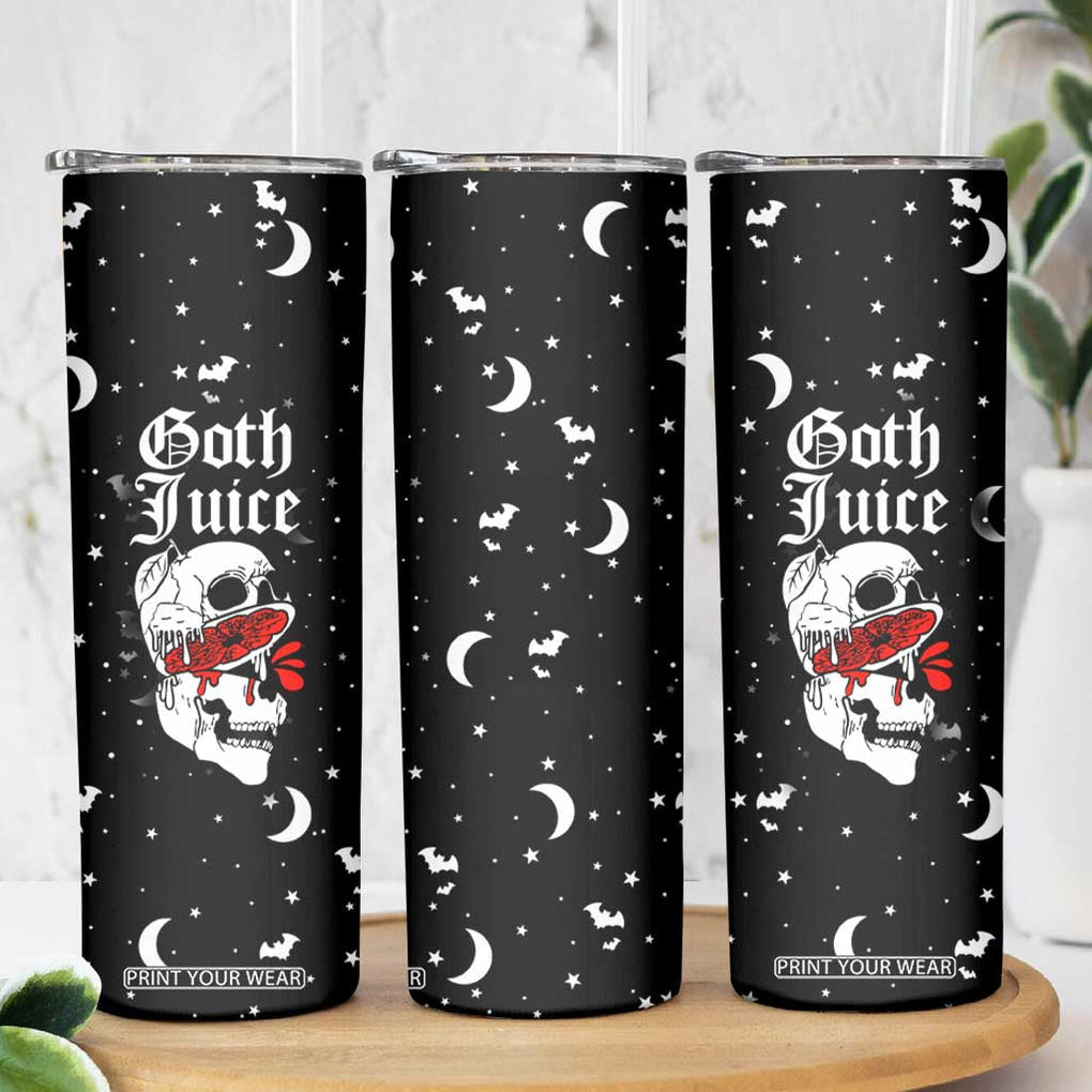 Goth Juice Skinny Tumbler Halloween Skull Lovers Spooky Gifts for Women TB10 Print Your Wear