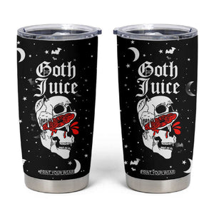 Goth Juice Tumbler Cup Halloween Skull Lovers Spooky Gifts for Women TB10 Black Print Your Wear