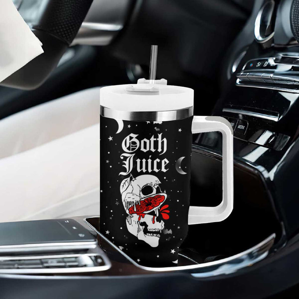 Goth Juice Tumbler With Handle Halloween Skull Lovers Spooky Gifts for Women TB10 Print Your Wear