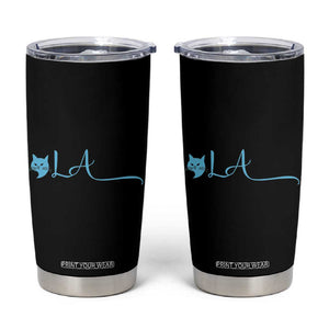 Kamala Harris 2024 President Tumbler Cup Comma La Cat Vote Blue TB10 Black Print Your Wear