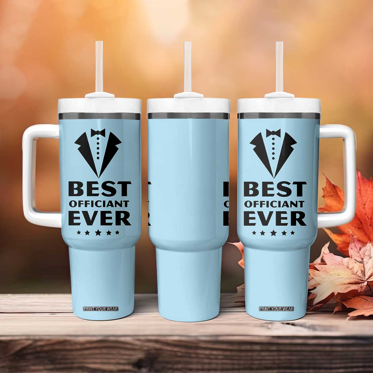 Wedding Officiant Tumbler With Handle Best Officiants Ever Just Married Gift For Newlywed TB10 Print Your Wear
