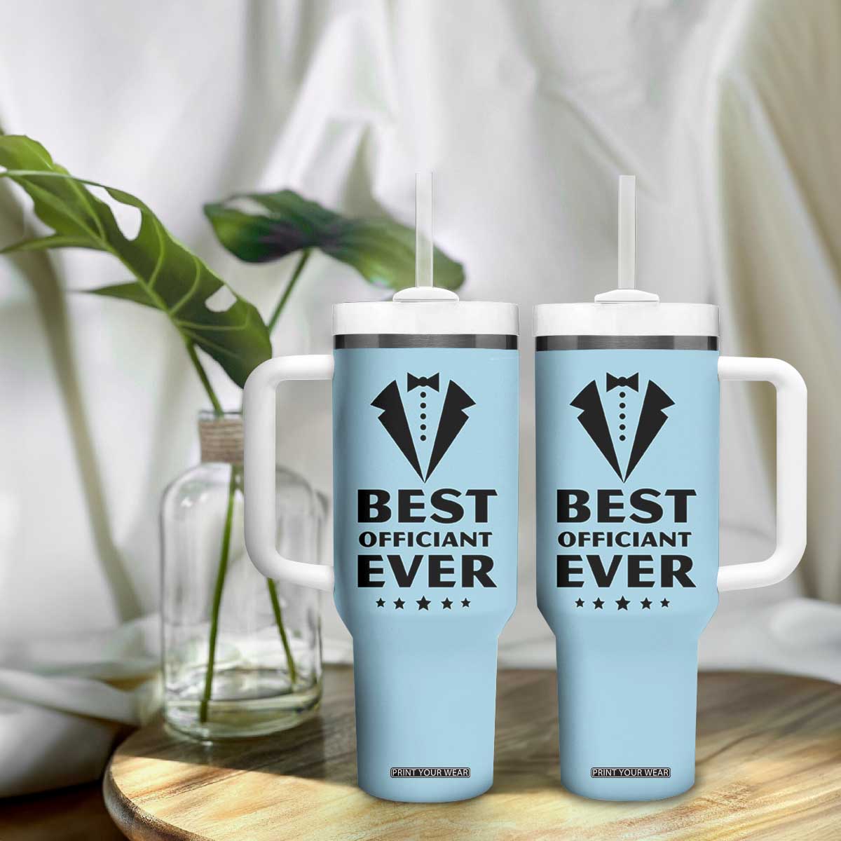 Wedding Officiant Tumbler With Handle Best Officiants Ever Just Married Gift For Newlywed TB10 Print Your Wear