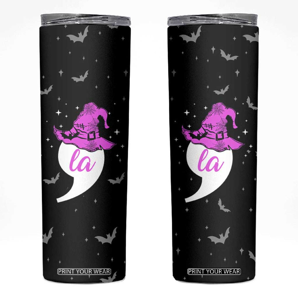 Halloween Harris 2024 Funny Skinny Tumbler Comma La Madam President Witchy Vibes TB10 Black Print Your Wear