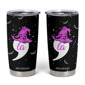 Halloween Harris 2024 Funny Tumbler Cup Comma La Madam President Witchy Vibes TB10 Black Print Your Wear