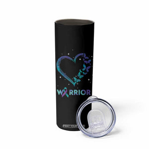 Suicide Prevention Awareness Skinny Tumbler Teal Purple Ribbon Semicolon Stay Tomorrow Needs You Warrior TB10 Print Your Wear