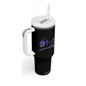 Suicide Prevention Awareness Tumbler With Handle Choose To Keep Going TB10 Print Your Wear