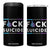 Suicide Prevention Awareness 4 in 1 Can Cooler Tumbler Teal Purple Fuck Suicide TB10 One Size: 16 oz Black Print Your Wear