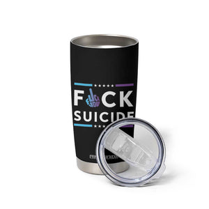 Suicide Prevention Awareness Tumbler Cup Teal Purple Fuck Suicide TB10 Print Your Wear