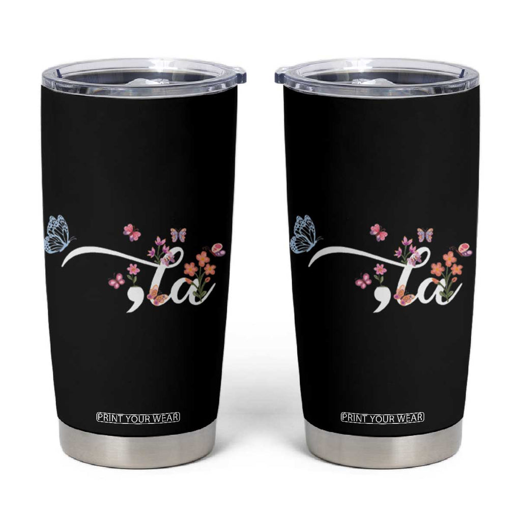 Kamala Harris 2024 Tumbler Cup Vintage Floral Feminine First Female President TB10 Black Print Your Wear