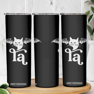 Kamala Harris 2024 President Skinny Tumbler Comma La Funny Cat Bat Wings Halloween TB10 Print Your Wear