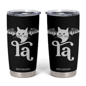 Kamala Harris 2024 President Tumbler Cup Comma La Funny Cat Bat Wings Halloween TB10 Black Print Your Wear