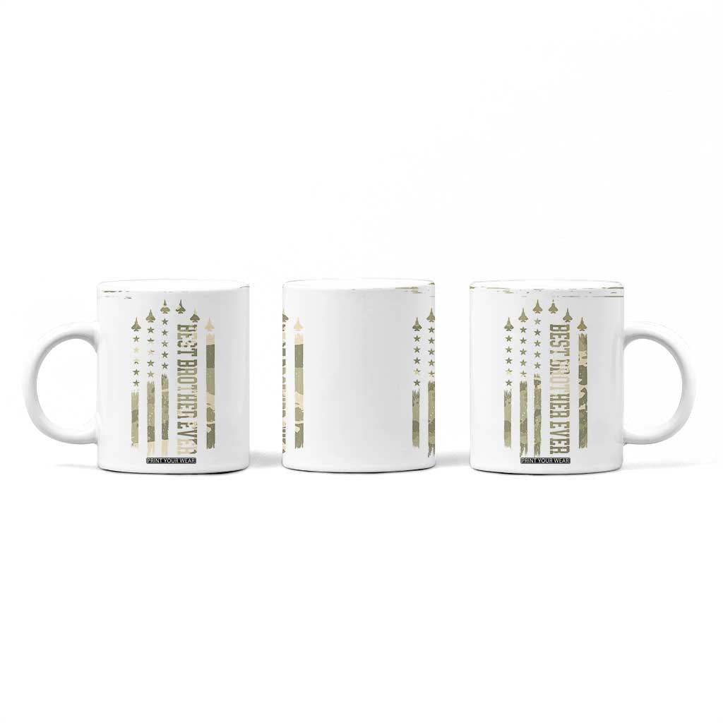 Best Brother Ever Coffee Mug Camo US Flag Gifts From Sisters Siblings TB10 Print Your Wear