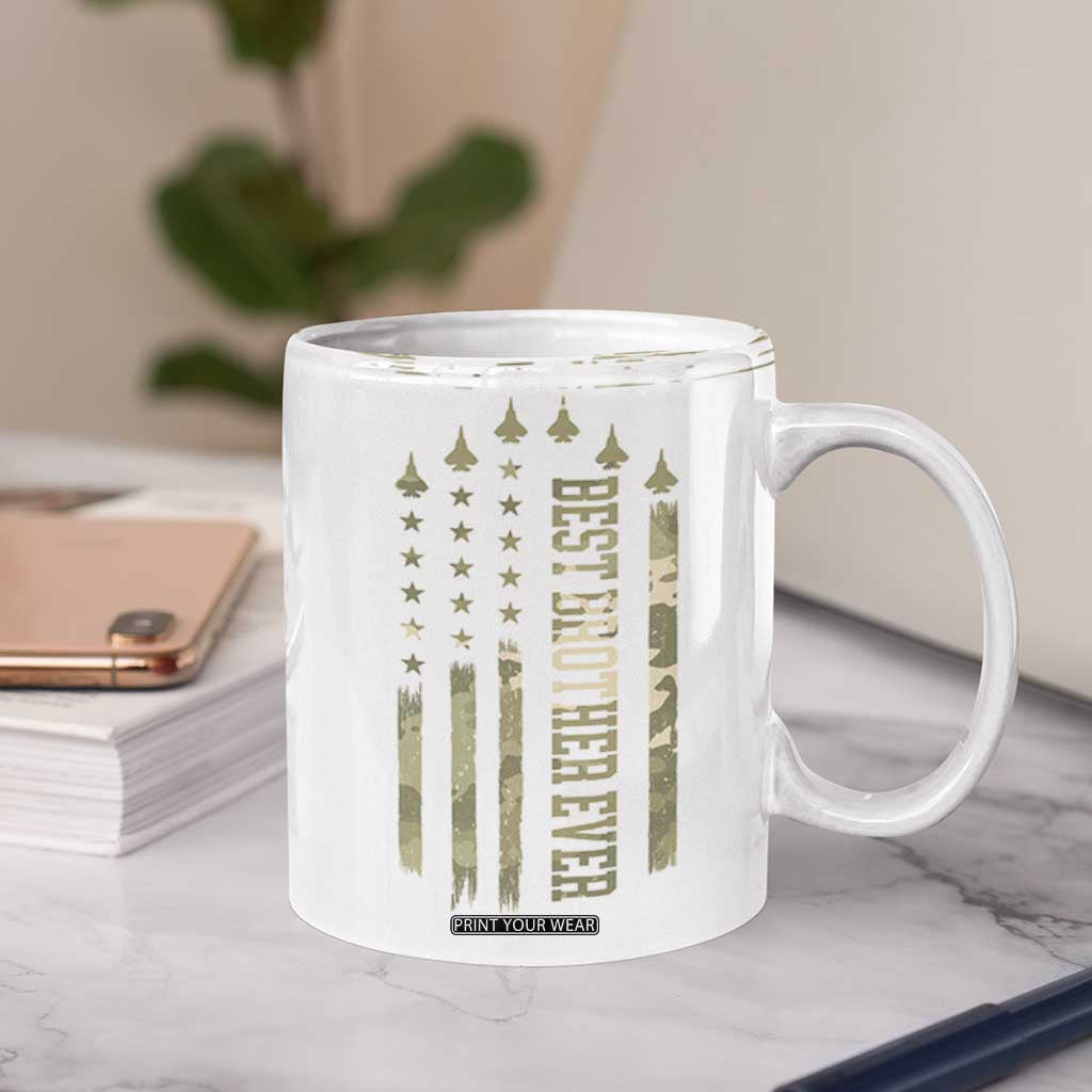 Best Brother Ever Coffee Mug Camo US Flag Gifts From Sisters Siblings TB10 Print Your Wear
