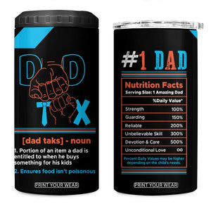 Dad Tax 4 in 1 Can Cooler Tumbler Funny Birthday Christmas Gift For Men Stepdad Bonus Dad Uncle TB10 One Size: 16 oz Black Print Your Wear