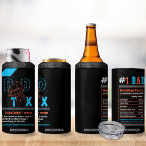 Dad Tax 4 in 1 Can Cooler Tumbler Funny Birthday Christmas Gift For Men Stepdad Bonus Dad Uncle TB10 Print Your Wear