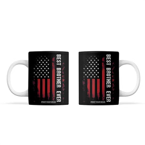 Best Brother Ever Coffee Mug Retro US Flag Gifts From Sisters Siblings TB10 Black Print Your Wear