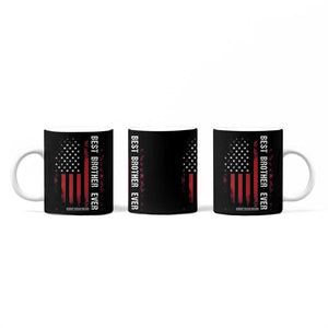 Best Brother Ever Coffee Mug Retro US Flag Gifts From Sisters Siblings TB10 Print Your Wear