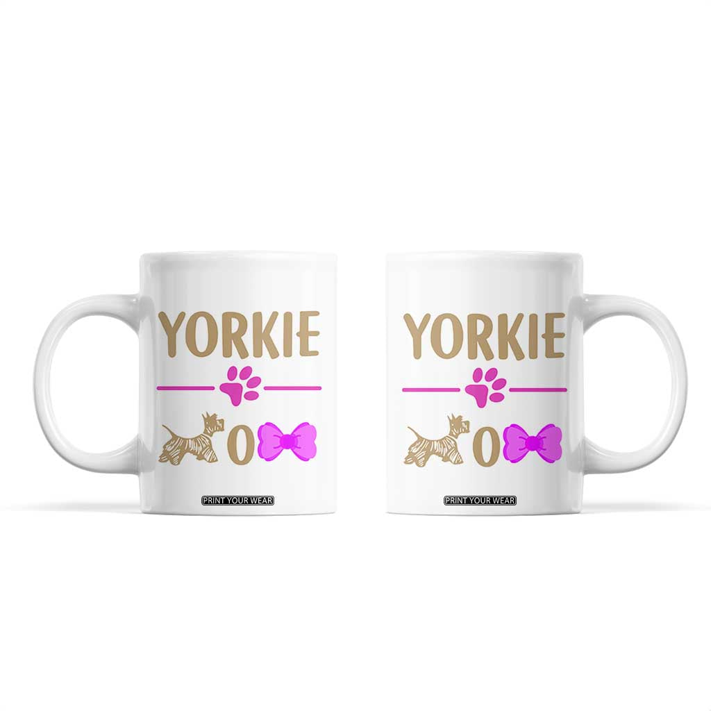 Yorkie Mom Coffee Mug Yorkshire Terrier Gifts For Dog Mom Fur Mama Presents TB10 White Print Your Wear