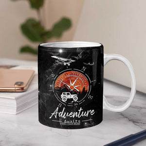 Adventure Awaits Coffee Mug Camping Mountain Nature Hiking Camp Lover Gift TB10 Print Your Wear