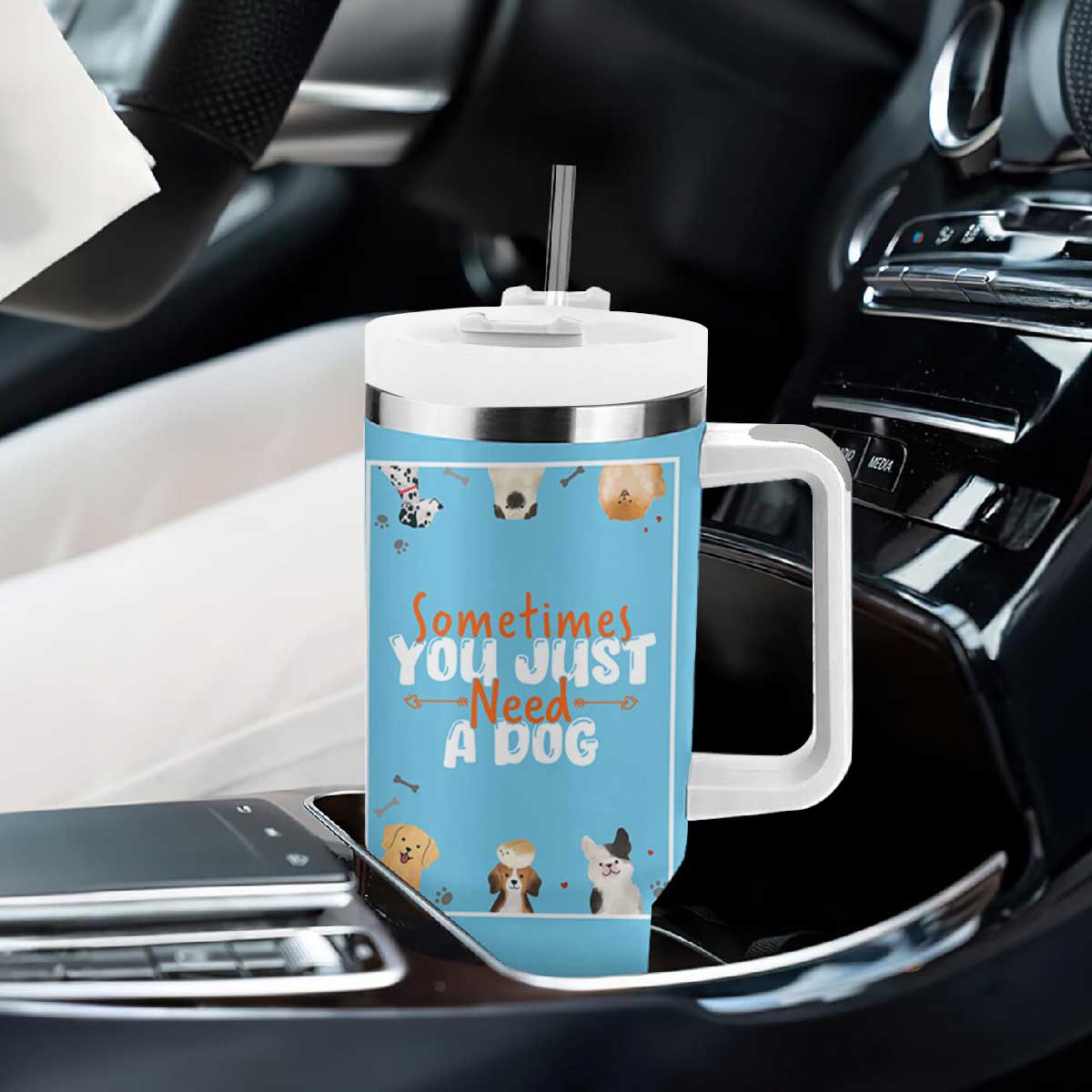 Dog Lovers Tumbler With Handle Sometimes You Just Need A Dog TB10 Print Your Wear