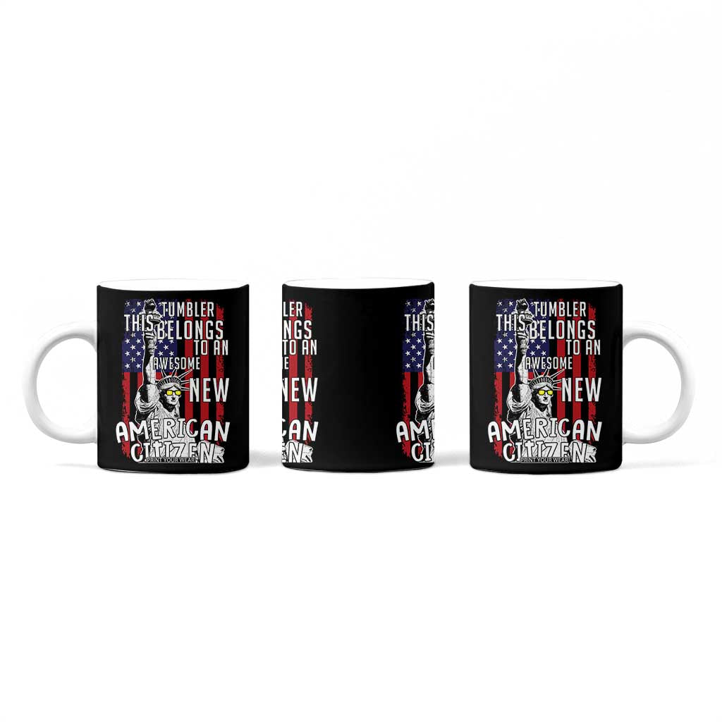 New American Citizen Gift Coffee Mug Funny US Citizenship Congratulations Presents TB10 Print Your Wear