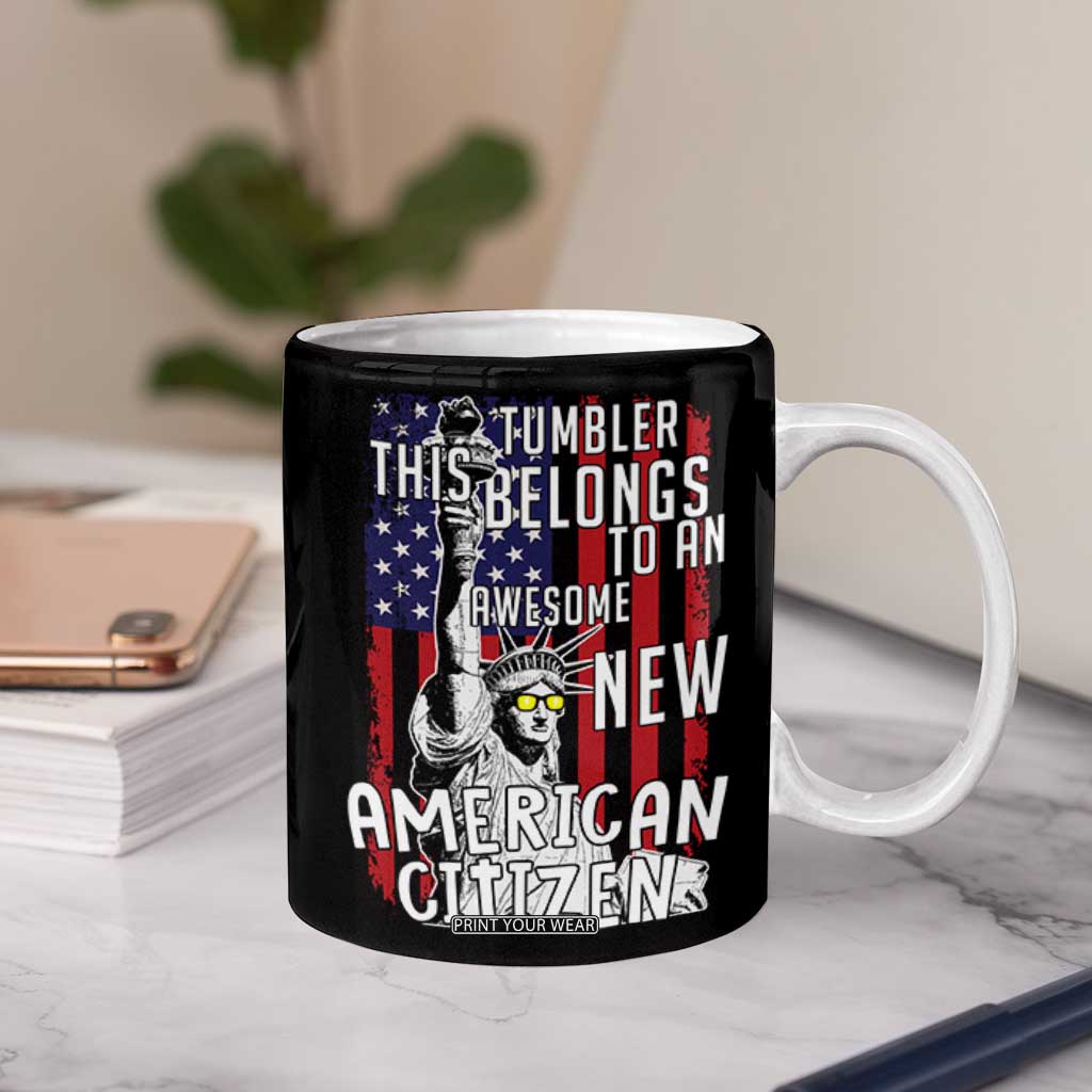 New American Citizen Gift Coffee Mug Funny US Citizenship Congratulations Presents TB10 Print Your Wear