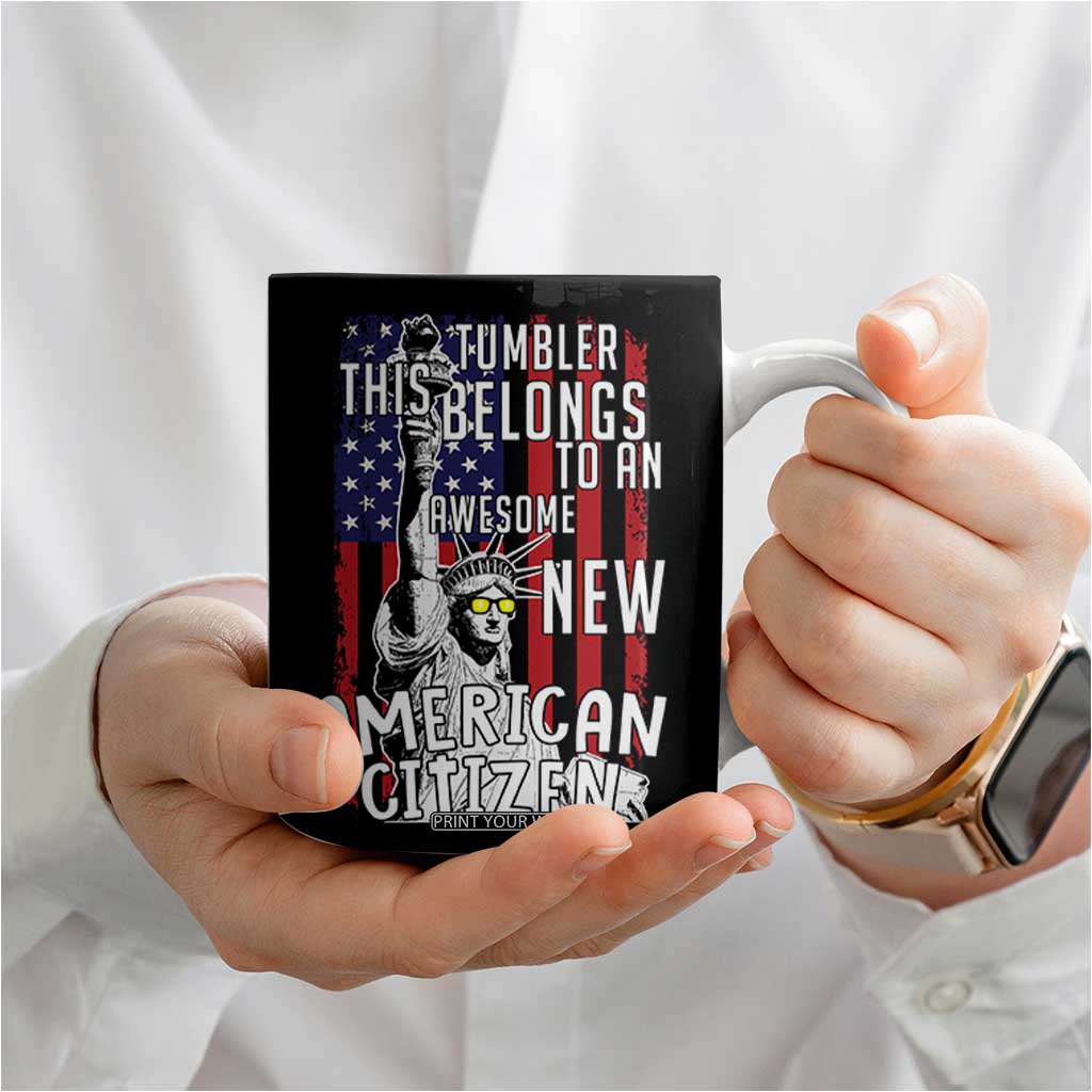 New American Citizen Gift Coffee Mug Funny US Citizenship Congratulations Presents TB10 Print Your Wear