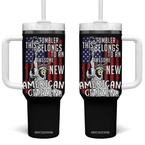 New American Citizen Gift Tumbler With Handle Funny US Citizenship Congratulations Presents TB10 One Size: 40 oz Black Print Your Wear