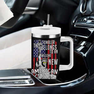 New American Citizen Gift Tumbler With Handle Funny US Citizenship Congratulations Presents TB10 Print Your Wear
