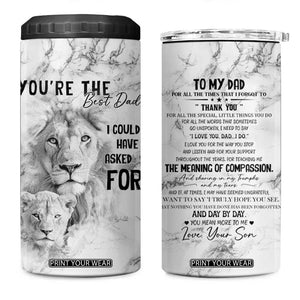 Christmas Gifts for Dad 4 in 1 Can Cooler Tumbler Lion Father and Son Fathers Day TB10 One Size: 16 oz Marble Print Your Wear