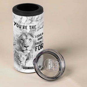 Christmas Gifts for Dad 4 in 1 Can Cooler Tumbler Lion Father and Son Fathers Day TB10 Print Your Wear