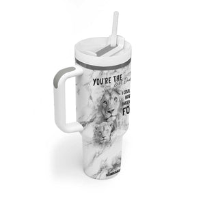 Christmas Gifts for Dad Tumbler With Handle Lion Father and Son Fathers Day TB10 Print Your Wear