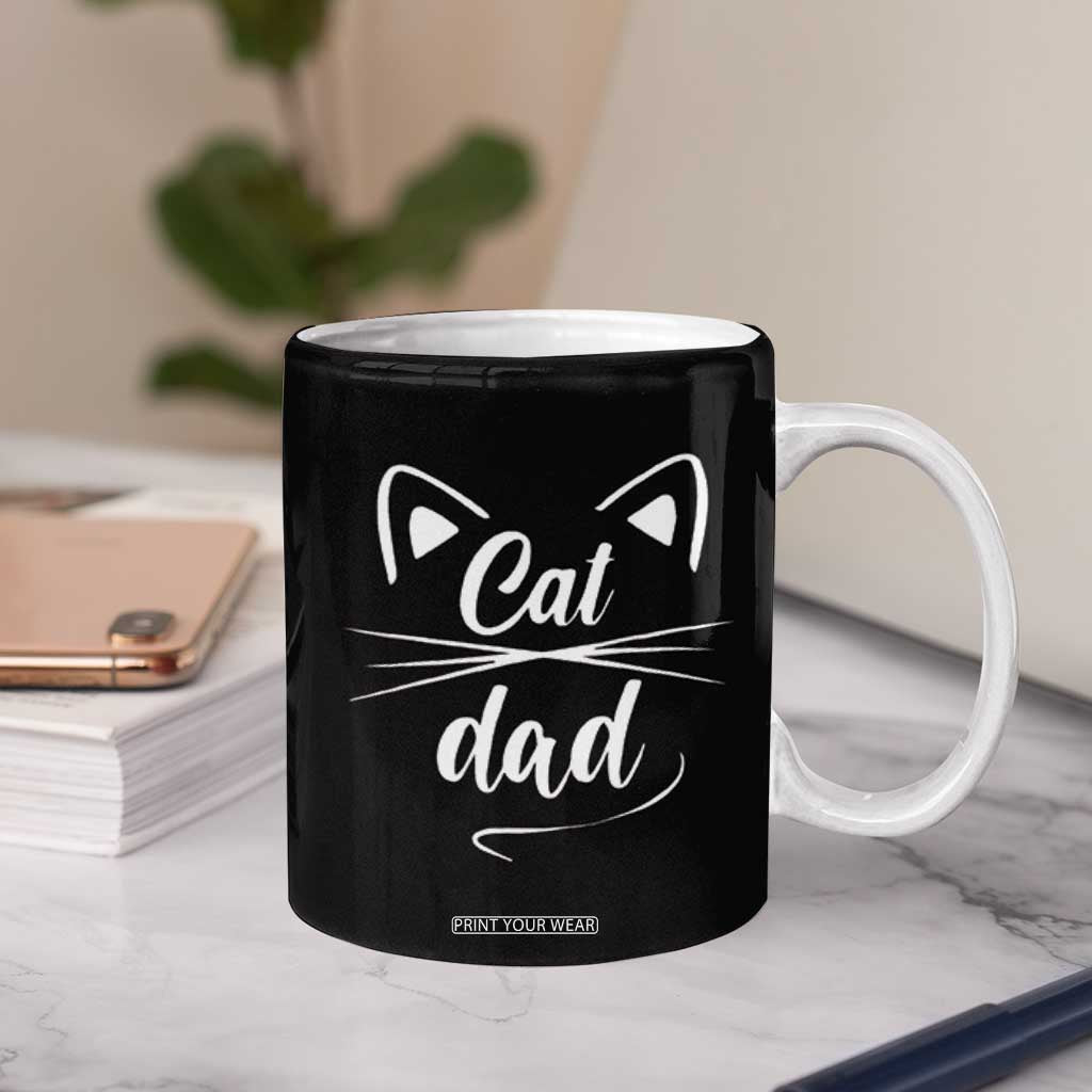 Cat Dad Gift Coffee Mug Cat Lover Fathers Day TB10 Print Your Wear