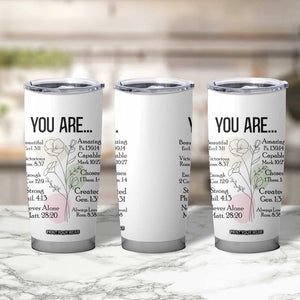 Christian Tumbler Cup Religious Self Care Inspiration Gifts Inspirational Scripture Cup with Bible Verse TB10 Print Your Wear