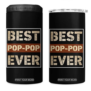 Grandpa 4 in 1 Can Cooler Tumbler Best Pop-Pop Ever Vintage Fathers Day Gift TB10 One Size: 16 oz Black Print Your Wear