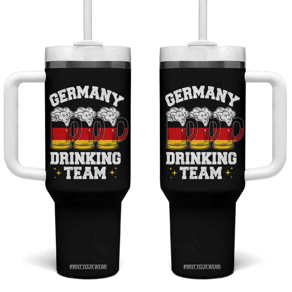 Germany Drinking Team Tumbler With Handle Germany Flag Beer Festivals Oktoberfest TB10 One Size: 40 oz Black Print Your Wear