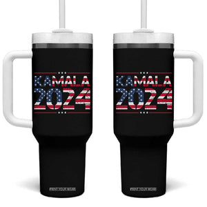 Harris Madam President Tumbler With Handle Kamala 2024 TB10 One Size: 40 oz Black Print Your Wear