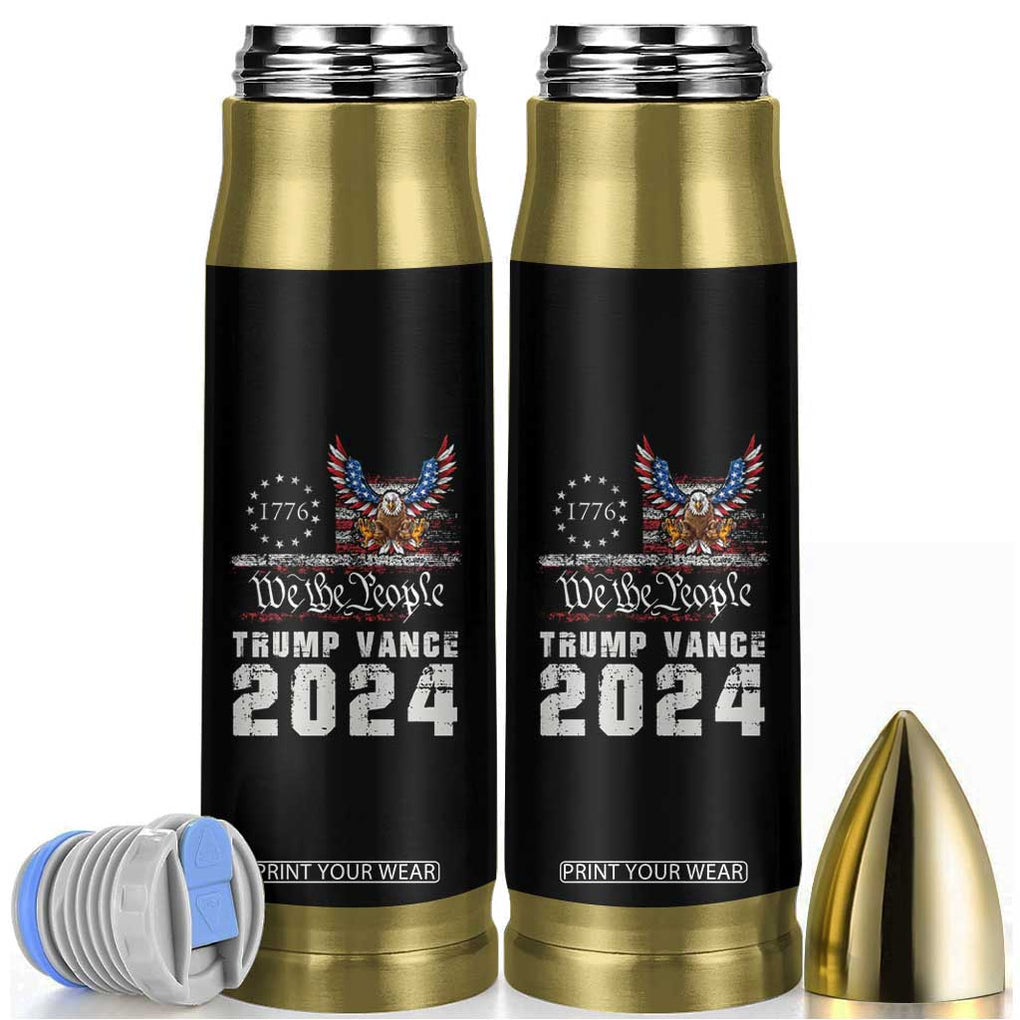 Trump Vance 2024 Bullet Tumbler For President VP USA Election Patriotic US Eagle TB10 Black Print Your Wear