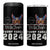 Trump Vance 2024 4 in 1 Can Cooler Tumbler For President VP USA Election Patriotic US Eagle TB10 One Size: 16 oz Black Print Your Wear