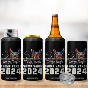 Trump Vance 2024 4 in 1 Can Cooler Tumbler For President VP USA Election Patriotic US Eagle TB10 Print Your Wear