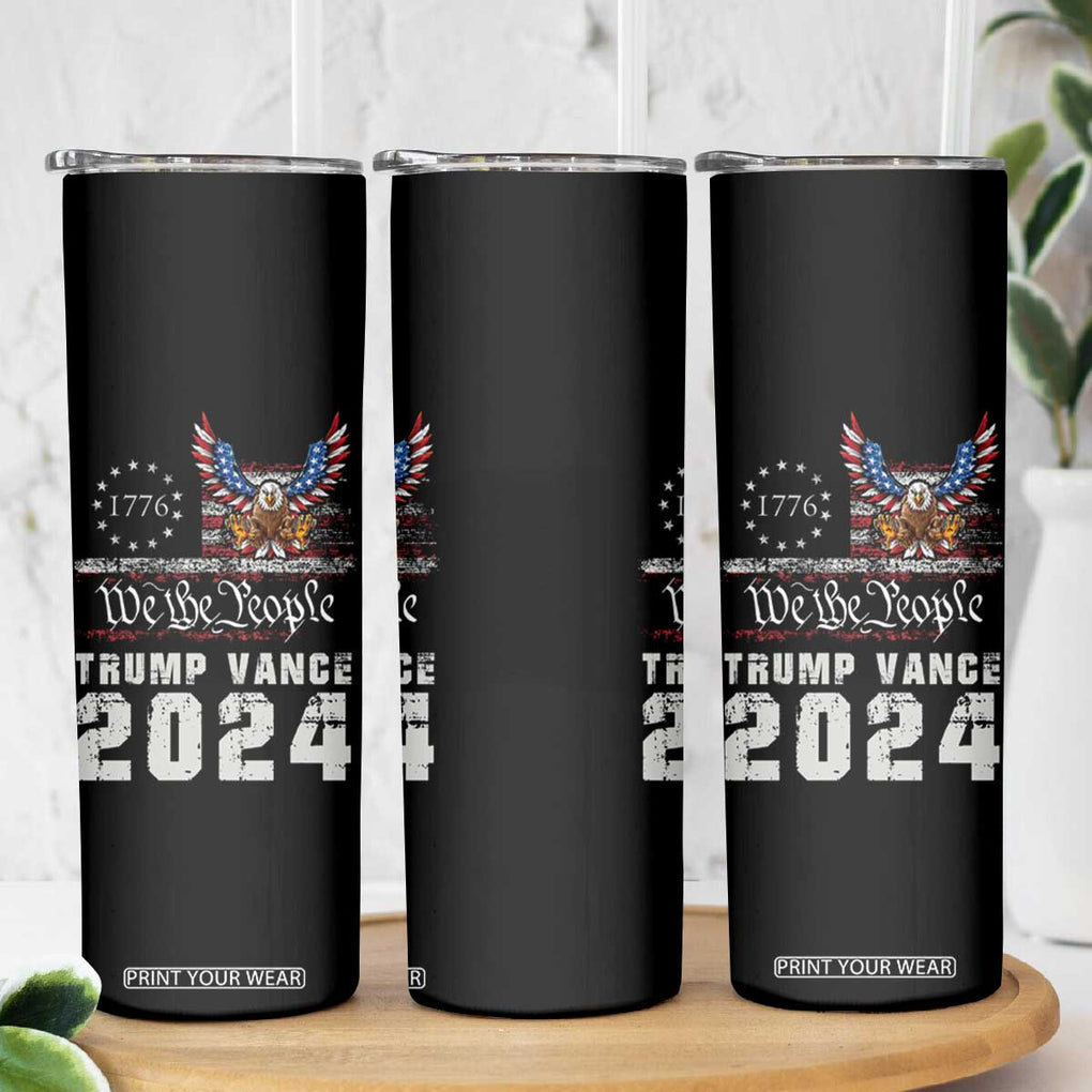 Trump Vance 2024 Skinny Tumbler For President VP USA Election Patriotic US Eagle TB10 Print Your Wear