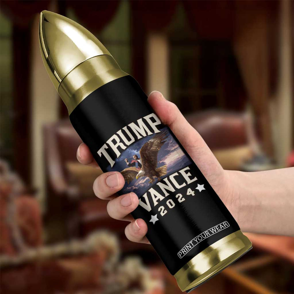 Trump Vance 2024 Bullet Tumbler For President VP USA Election Patriotic US Flag Eagle TB10 Print Your Wear