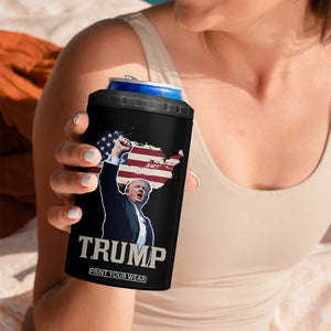 Trump Vance 2024 4 in 1 Can Cooler Tumbler For President VP USA Election Patriotic US Flag Eagle TB10 Print Your Wear