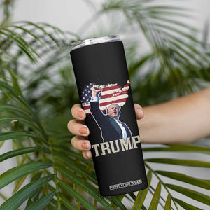 Trump Vance 2024 Skinny Tumbler For President VP USA Election Patriotic US Flag Eagle TB10 Print Your Wear