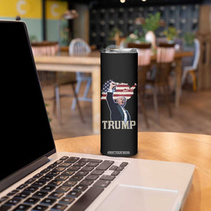 Trump Vance 2024 Skinny Tumbler For President VP USA Election Patriotic US Flag Eagle TB10 Print Your Wear