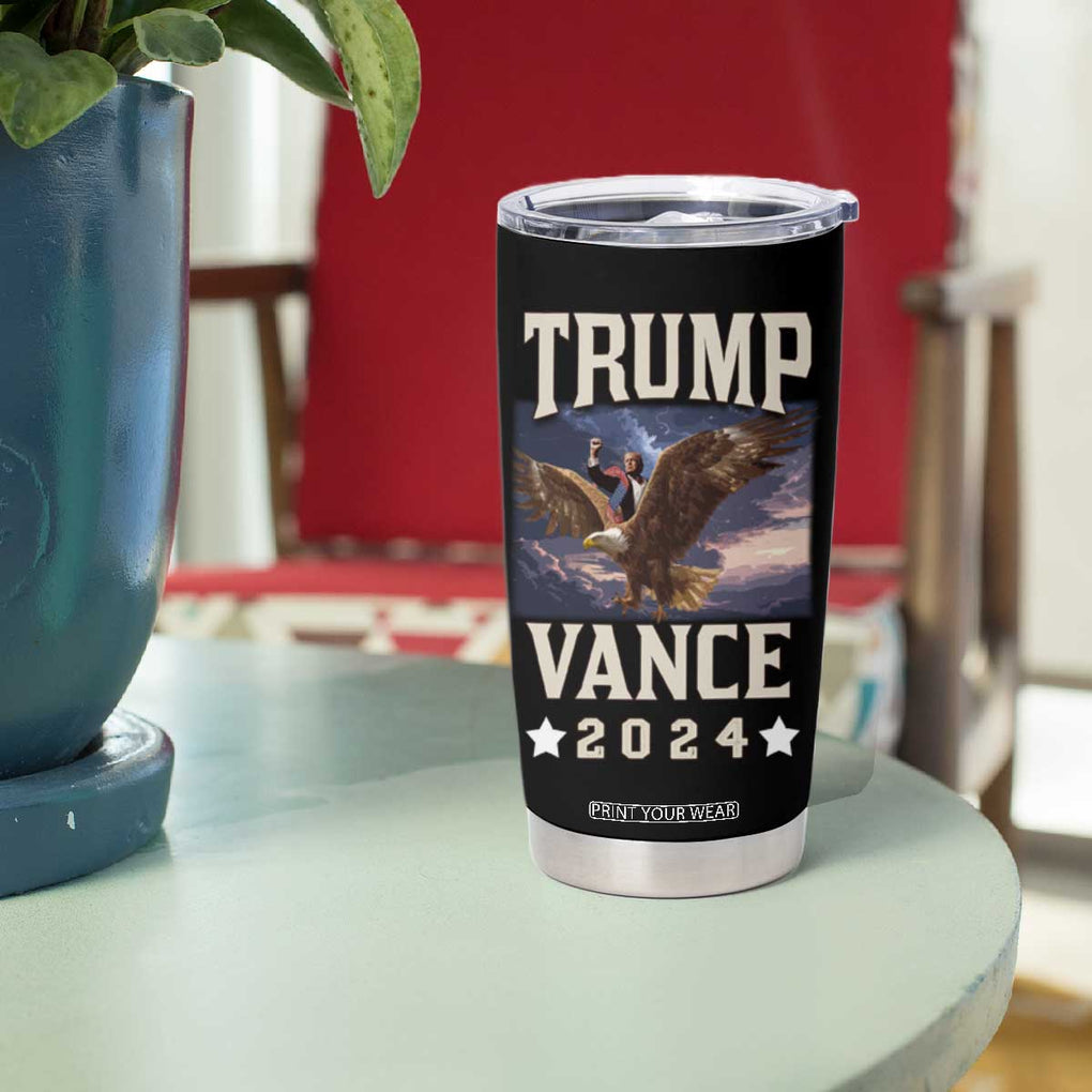 Trump Vance 2024 Tumbler Cup For President VP USA Election Patriotic US Flag Eagle TB10 Print Your Wear